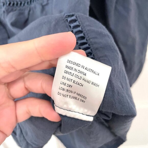 Maye Paloma Shirt French Navy Long Sleeve Size S - Picture 5 of 6